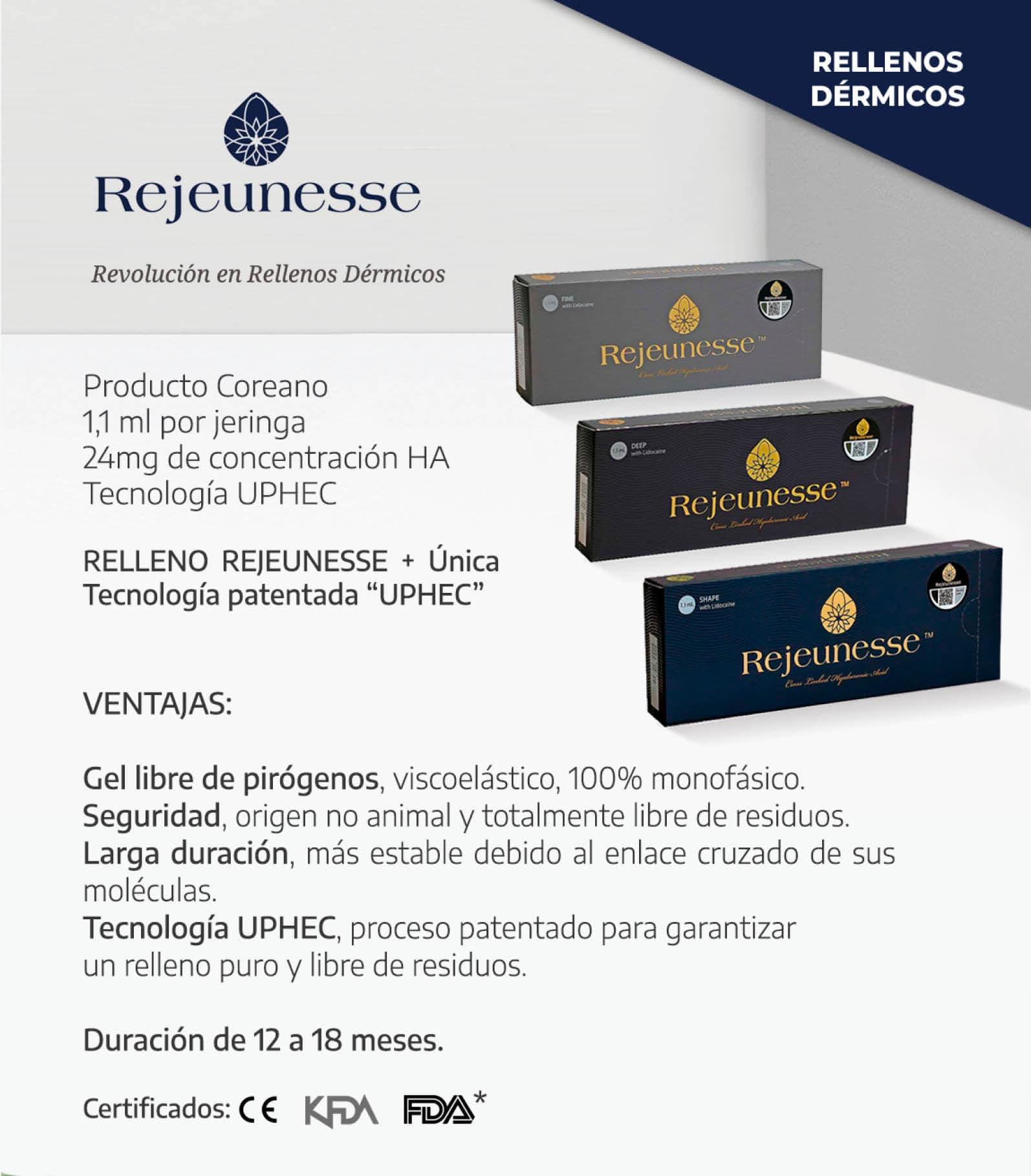 Rejuvenecimiento cutáneo con rellenos dermicos de tecnología UPHEC en ultrabiopiel.com.